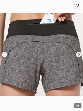 Lululemon run times gray shorts 12 4”